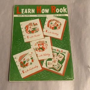 Vintage 1959 Coats & Clark Learn How Book Number 170-B Crochet, Knit, Embroidery